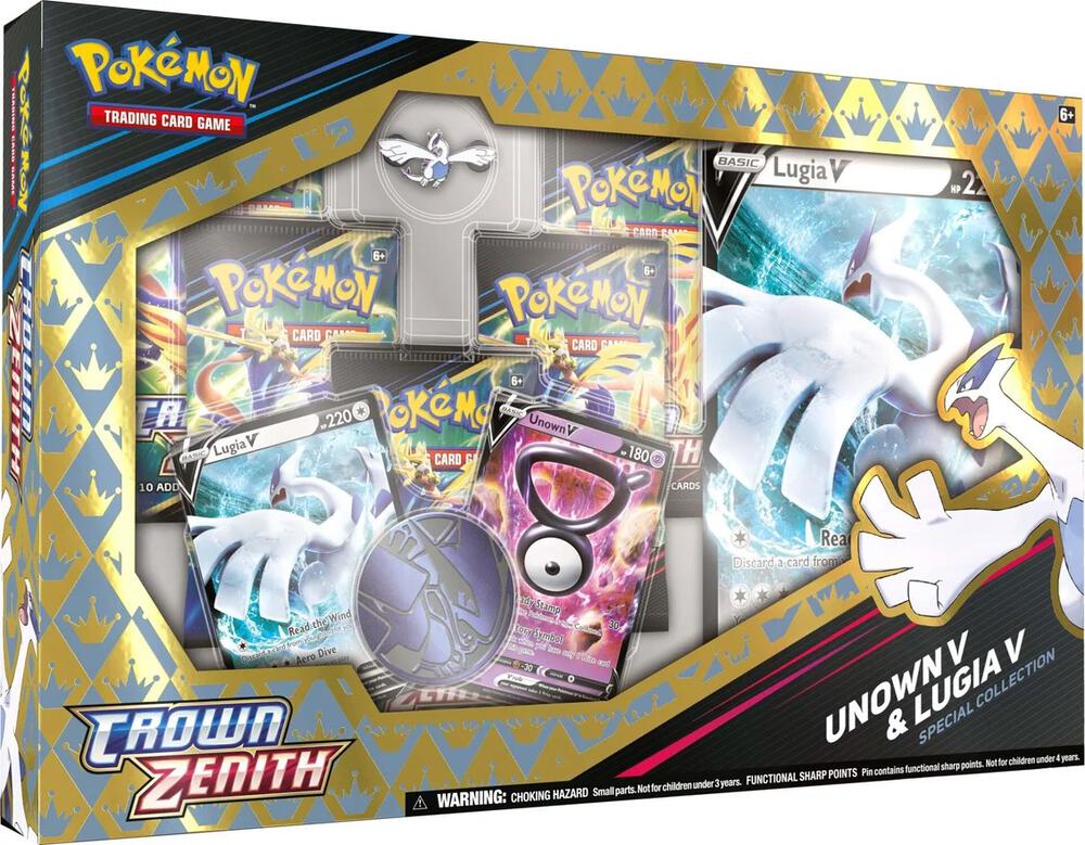 CardinalCore — Unown V & Lugia V Pokemon Crown Zenith Special Collection Box – Official Pokemon TCG Product