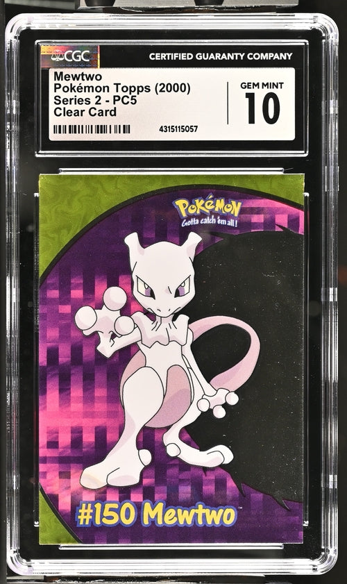 CardinalCore — Mewtwo Clear Card 2000 Pokemon Topps S2 PC5 CGC 10 – Official Pokemon TCG Product