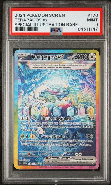 CardinalCore — Terapagos 2024 Pokemon Stellar Crown Special Illustration rare holo 170/142 PSA 9 – Official Pokemon TCG Product
