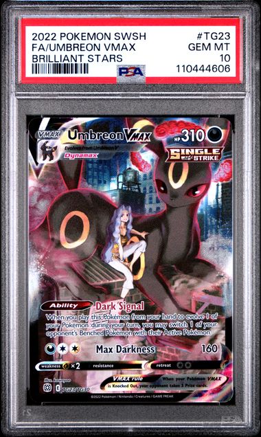 CardinalCore — Umbreon Vmax Pokemon Brilliant Stars Trainer Gallery #TG23/TG30 PSA 10 – Official Pokemon TCG Product