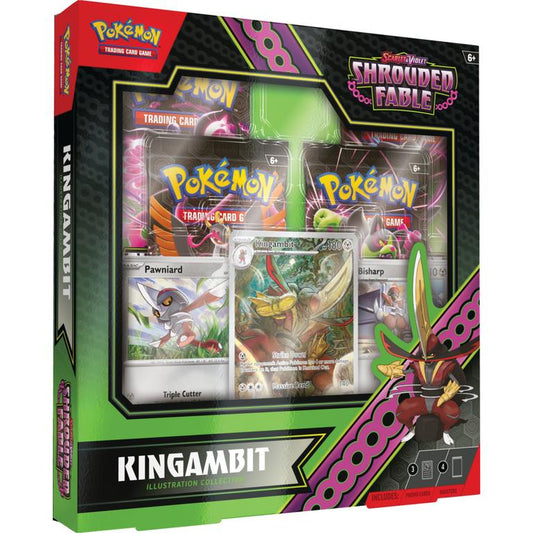 CardinalCore — Pokemon Scarlet & Violet Shrouded Fable Kingambit Illustration Collection 6 Box Case – Official Pokemon TCG Product