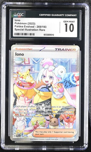 CardinalCore — Iono 2023 Pokemon Paldea Evolved Special Illustration Rare holo #269/193 CGC 10 – Official Pokemon TCG Product
