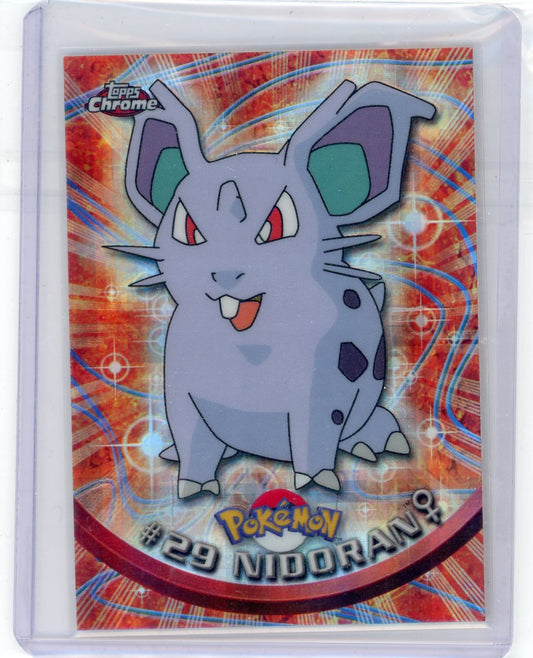 CardinalCore — Nidoran 2000 Topps Chrome Pokemon Tekno Refractor #29 – Official Pokemon TCG Product