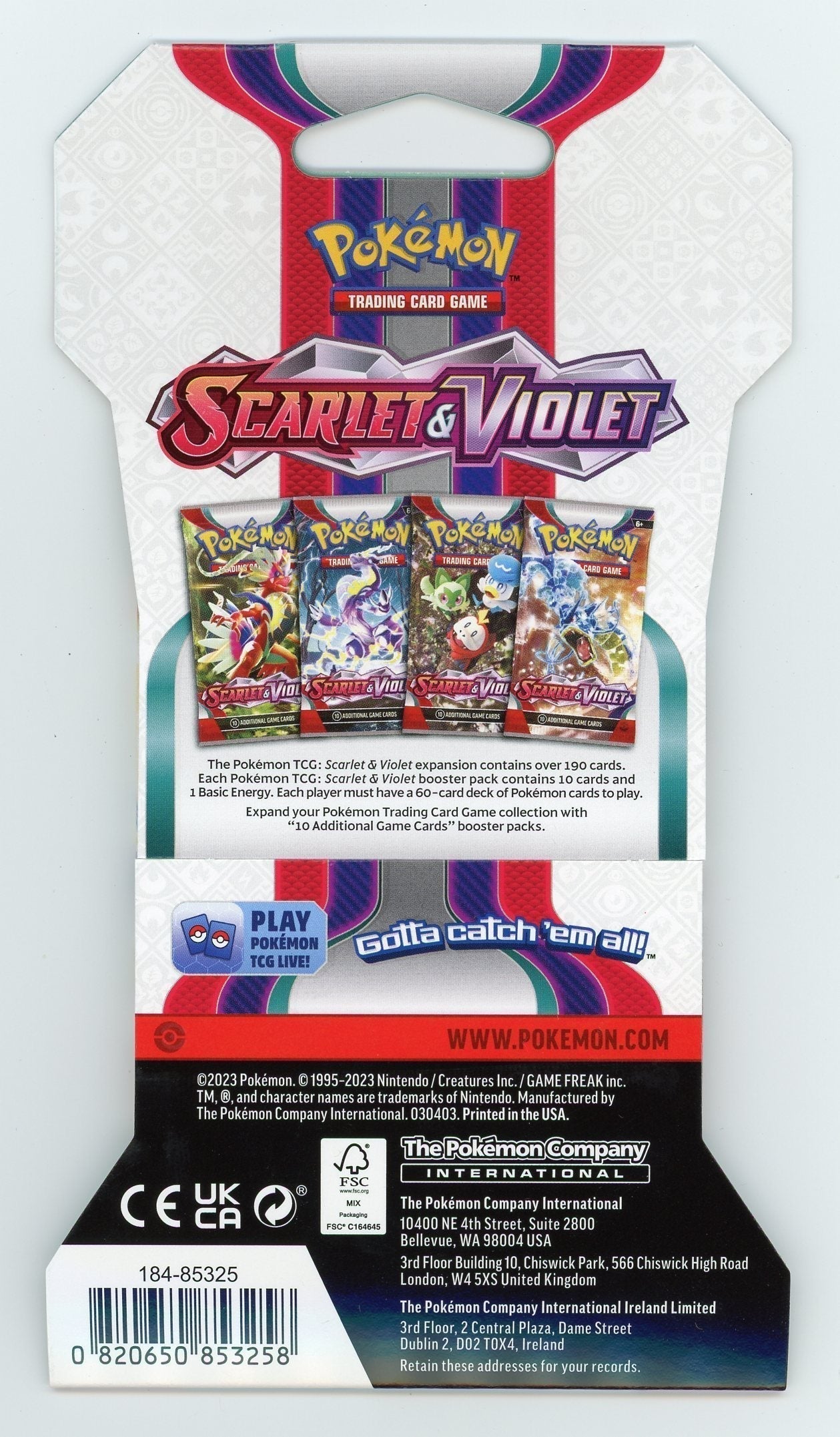 CardinalCore — Pokemon Scarlet & Violet Sleeved Booster Pack Case – Authentic Japanese Pokemon Cards
