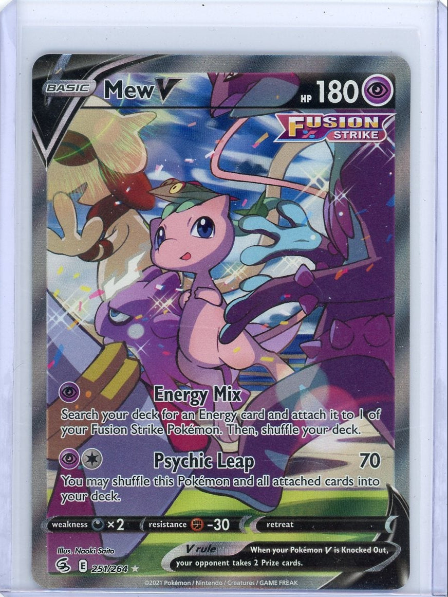 CardinalCore — Mew V 2021 Pokemon Fusion Strike Alternate Full Art #251/264 – Official Pokemon TCG Product