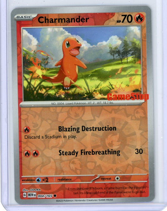CardinalCore — Charmander Pokemon Reverse Holofoil (GameStop Exclusive) #006/165 – Official Pokemon TCG Product