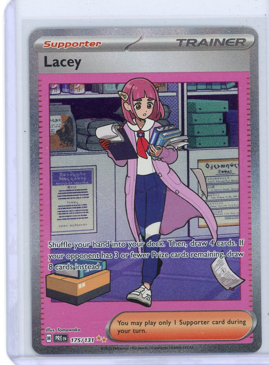 CardinalCore — Lacey Pokemon Prismatic Evolutions Special Illustration Rare #175/131 – Official Pokemon TCG Product