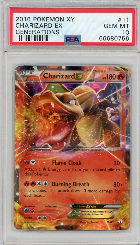 CardinalCore — Charizard EX Pokemon XY Generations #11/83 PSA 10 – Official Pokemon TCG Product