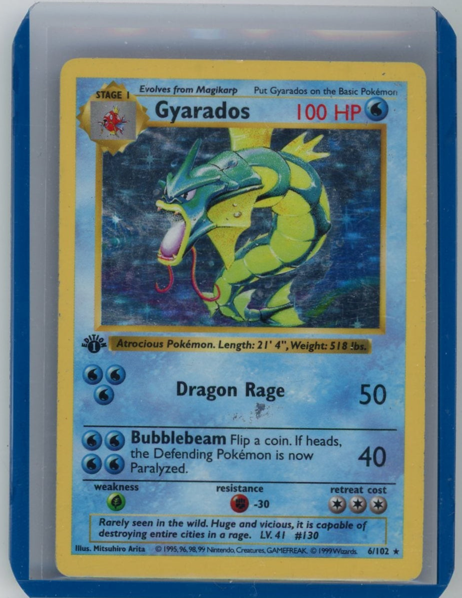 CardinalCore — Gyarados 1999 Pokemon Base Set 1st Edition Holo #6/102 – Official Pokemon TCG Product
