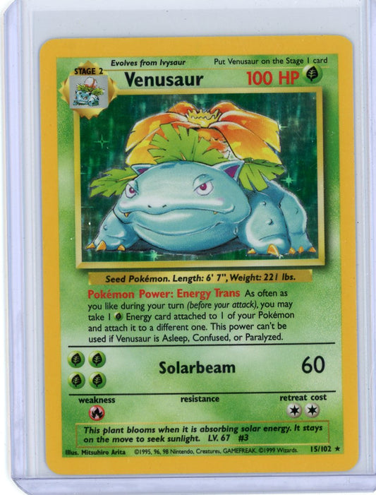 CardinalCore — Venusaur Pokemon Base Set Holo #15/102 – Official Pokemon TCG Product