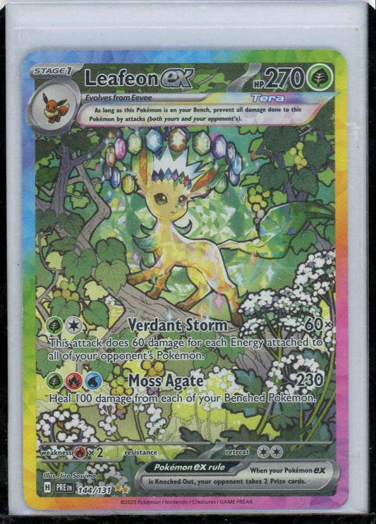 CardinalCore — Leafeon ex Pokemon Prismatic Evolutions Special Illustration Rare #144/131 – Official Pokemon TCG Product