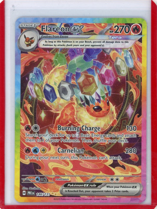 CardinalCore — Flareon ex Pokemon Prismatic Evolutions Special Illustration Rare #146/131 – Official Pokemon TCG Product