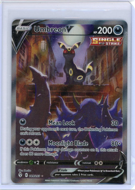 CardinalCore — Umbreon V Pokemon Evolving Skies Alternate Full-Art #189/203 – Official Pokemon TCG Product
