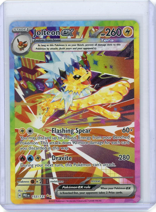 CardinalCore — Jolteon ex Pokemon Prismatic Evolutions Special Illustration Rare #153/131 – Official Pokemon TCG Product