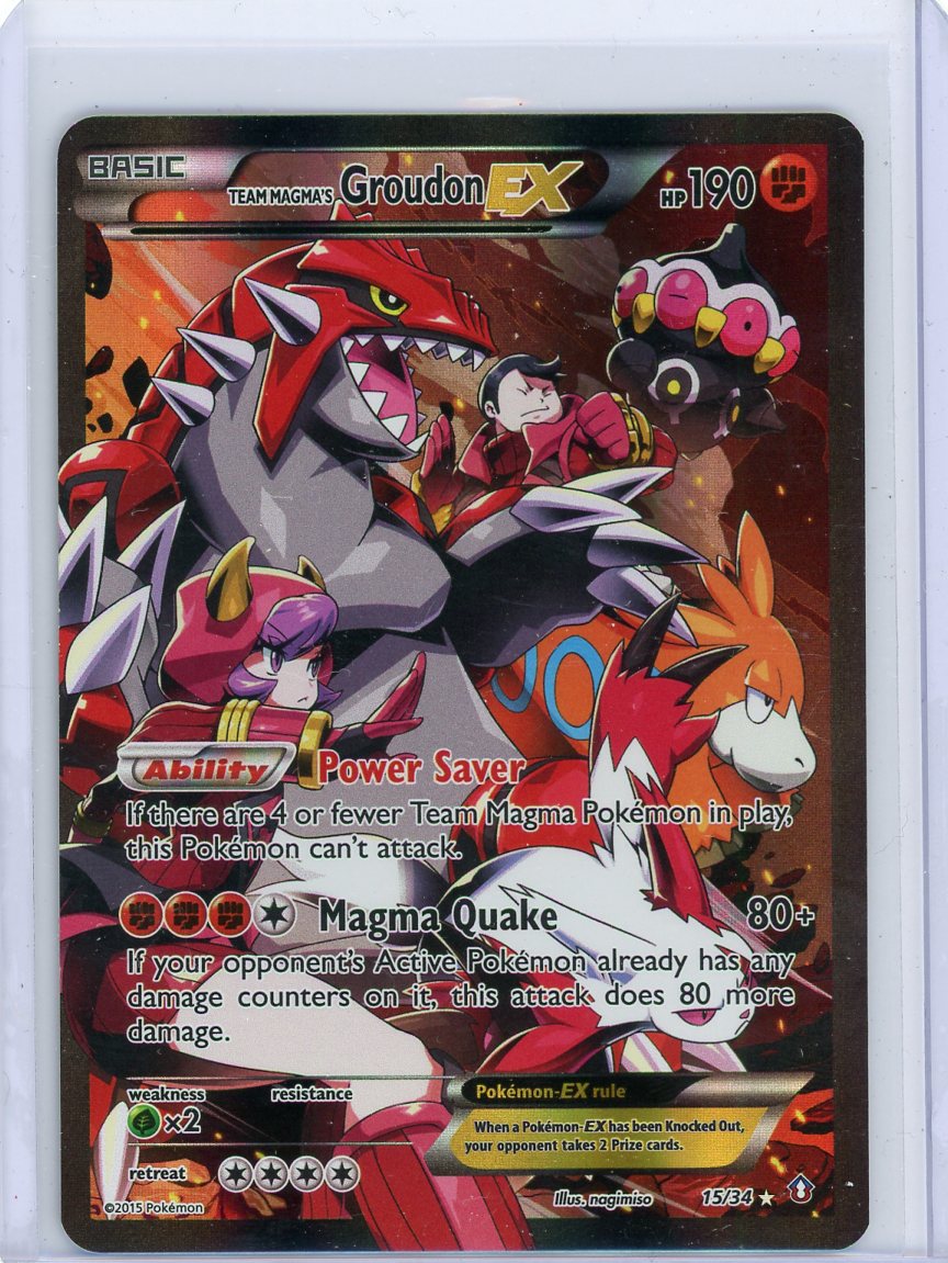 CardinalCore — Team Magma's Groudon EX Pokemon Double Crisis #15/34 MP – Official Pokemon TCG Product