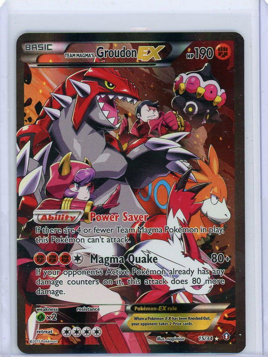 CardinalCore — Team Magma's Groudon EX Pokemon Double Crisis #15/34 MP – Official Pokemon TCG Product