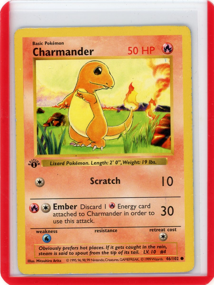 CardinalCore — Charmander 1999 Pokemon Base Set 1st Edition 46/102 – Official Pokemon TCG Product