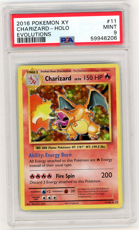 CardinalCore — Charizard Pokemon XY Evolutions Holofoil #11/108 PSA 9 – Official Pokemon TCG Product