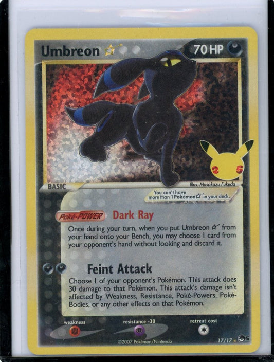 CardinalCore — Umbreon Gold Star Pokemon Celebrations Classic Collection #17/17 – Official Pokemon TCG Product