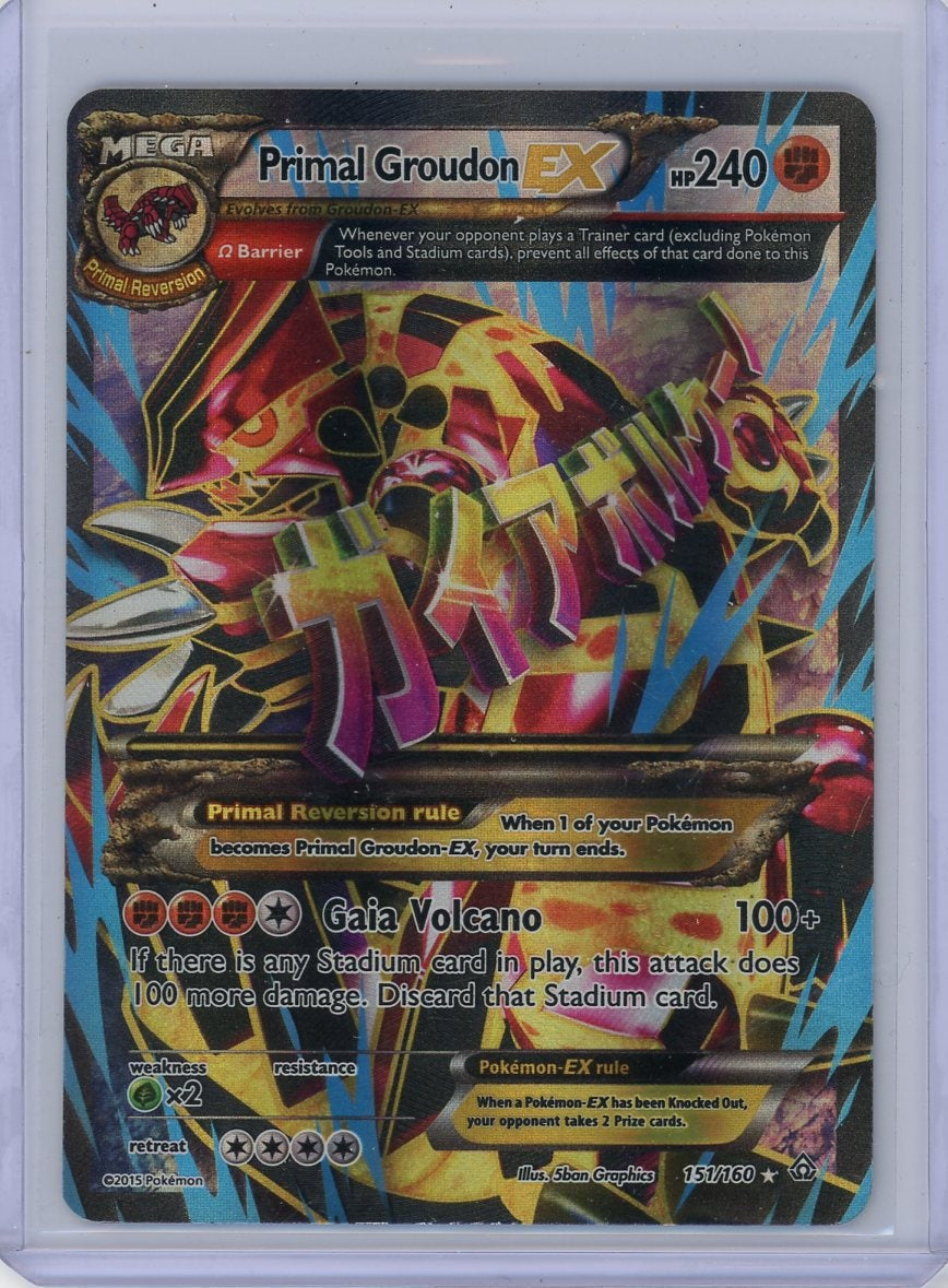 CardinalCore — Primal Groudon EX Pokemon XY Primal Clash Full-Art #151/160 (MP) – Official Pokemon TCG Product