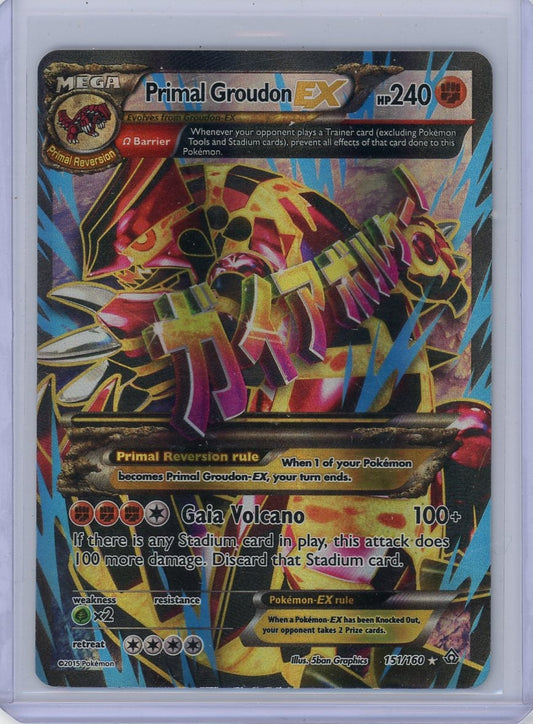 CardinalCore — Primal Groudon EX Pokemon XY Primal Clash Full-Art #151/160 (MP) – Official Pokemon TCG Product