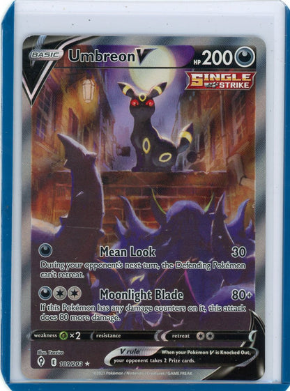 CardinalCore — Umbreon V Pokemon Evolving Skies Illustration Rare holo 189/203 (LP/MP) – Official Pokemon TCG Product