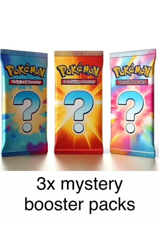 CardinalCore — 3x Pokemon Mystery Booster Packs – Authentic Japanese Pokemon Cards