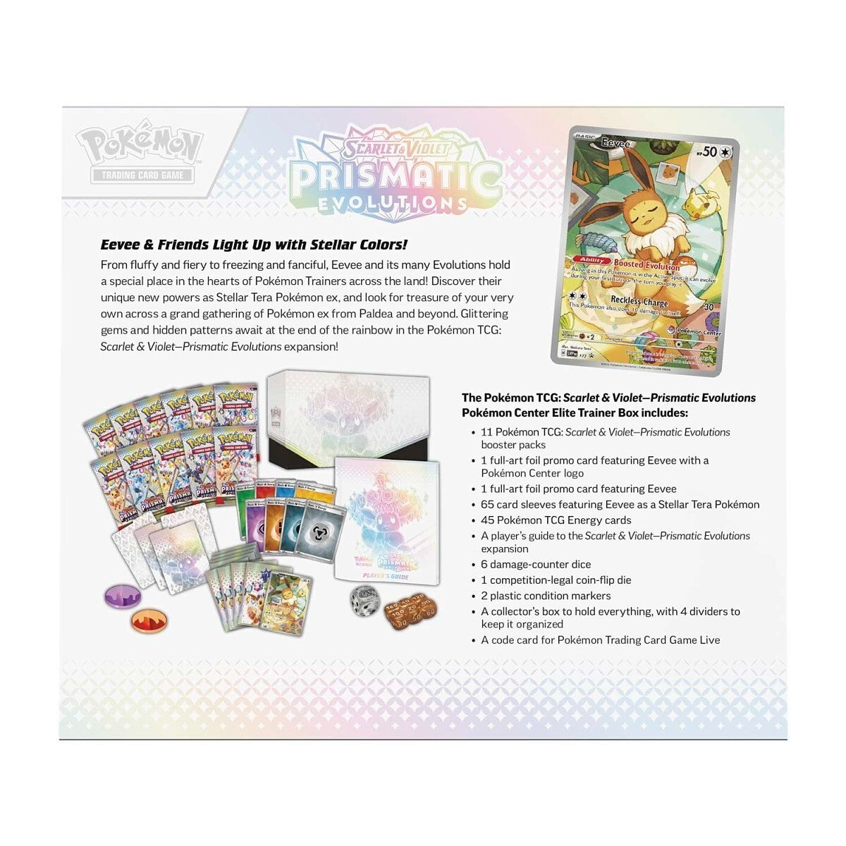 CardinalCore — Pokemon TCG Prismatic Evolutions - Elite Trainer Box – Complete Trainer Kit with Accessories