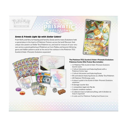 CardinalCore — Pokemon TCG Prismatic Evolutions - Elite Trainer Box – Complete Trainer Kit with Accessories