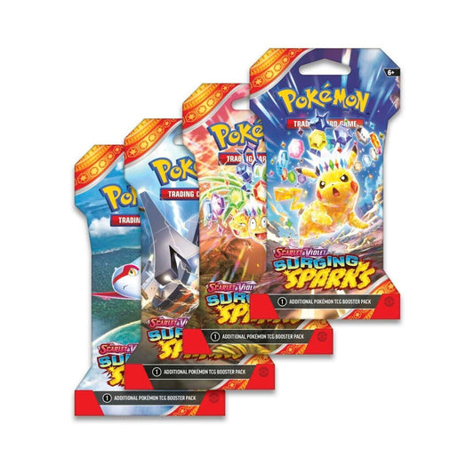CardinalCore — Pokemon TCG Surging Sparks Sleeved - Booster Packs SET OF 4 – Authentic Japanese Pokemon Cards