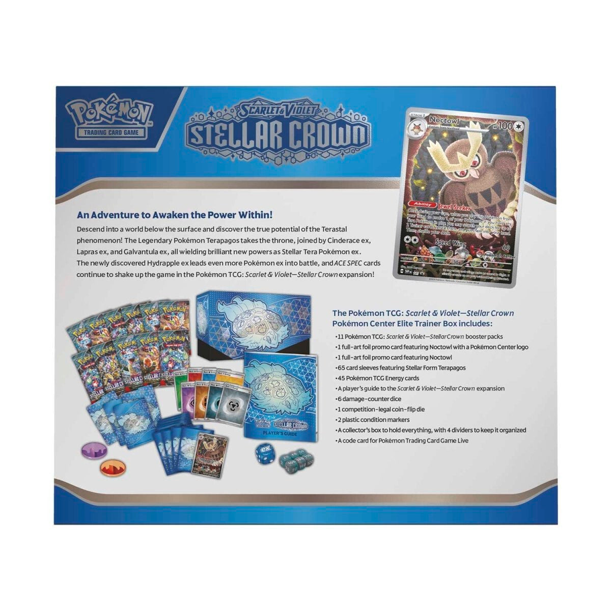 CardinalCore — Stellar Crown Pokemon Center Elite Trainer Box – Complete Trainer Kit with Accessories