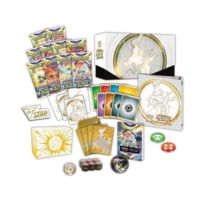 CardinalCore — Pokemon TCG Sword & Shield Brilliant Stars Pokemon Center Elite Trainer Box – Complete Trainer Kit with Accessories