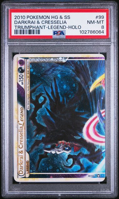CardinalCore — Darkrai & Cresselia Legend Pokemon HG &SS Triumphant #99/102 PSA 8 (Top) – Official Pokemon TCG Product